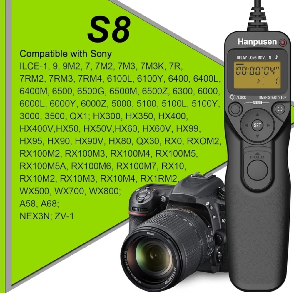 Hanpusen TR-90 Remote Switch With Digital Timer For Camera Shutter Use Open Box. - Picture 6 of 16
